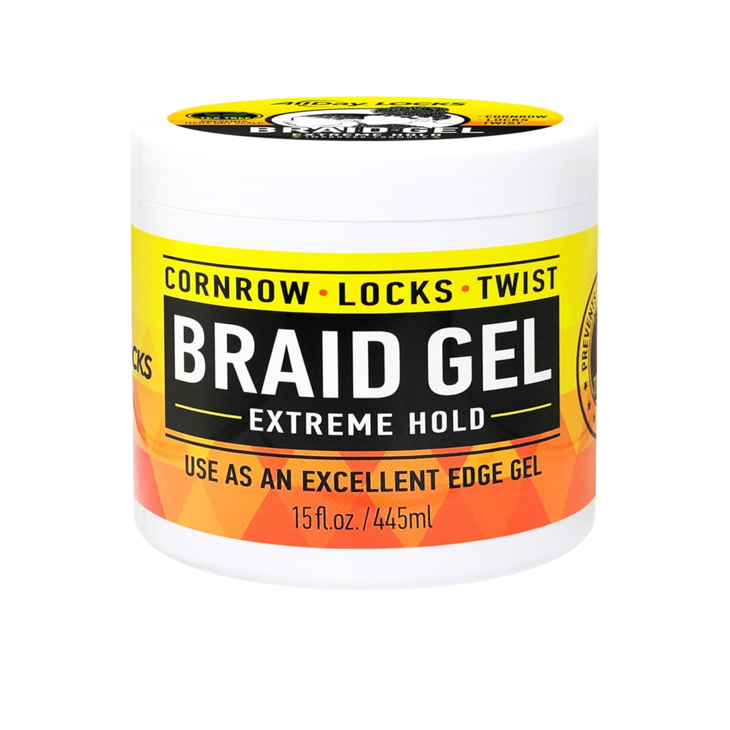 AllDay Locks Braid Gel | Extreme Hold, Smooths & Tames Frizz | No Flaking or Drying | High Shine, Long Lasting for Braids, Locks, Twists, Cornrows | 15 oz