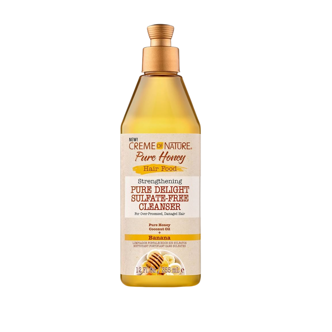 Creme of Nature Pure Honey Hair Food Strengthening Pure Delight Sulfate‐Free Cleanser 12 oz