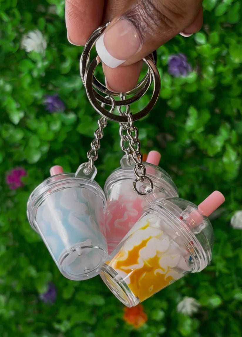 3D Acrylic Ice Cream Keychain, Kawaii Charm