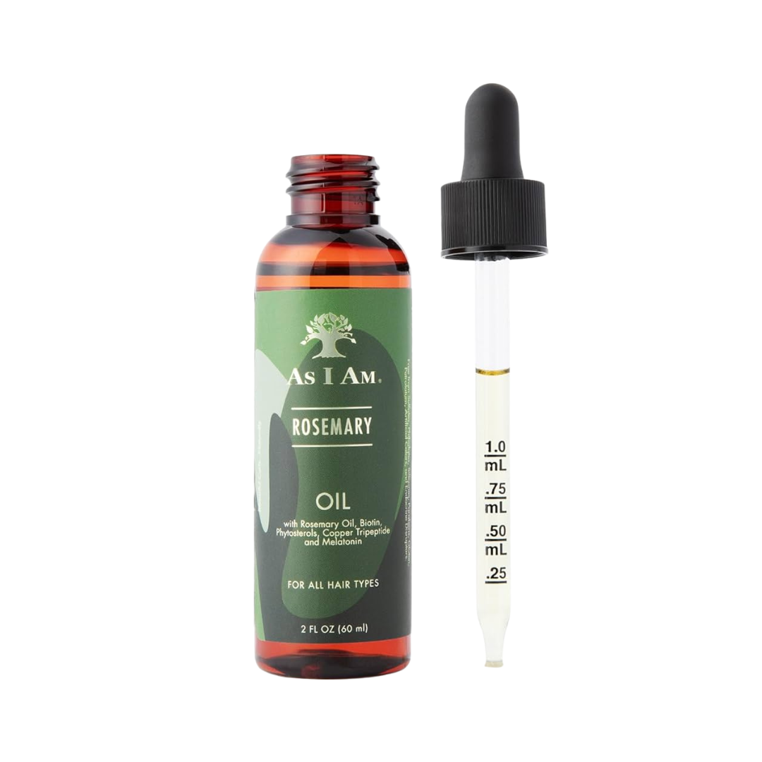 As I Am Rosemary Oil for Hair Growth with Melatonin & Biotin - 2 oz - Vegan & Cruelty Free