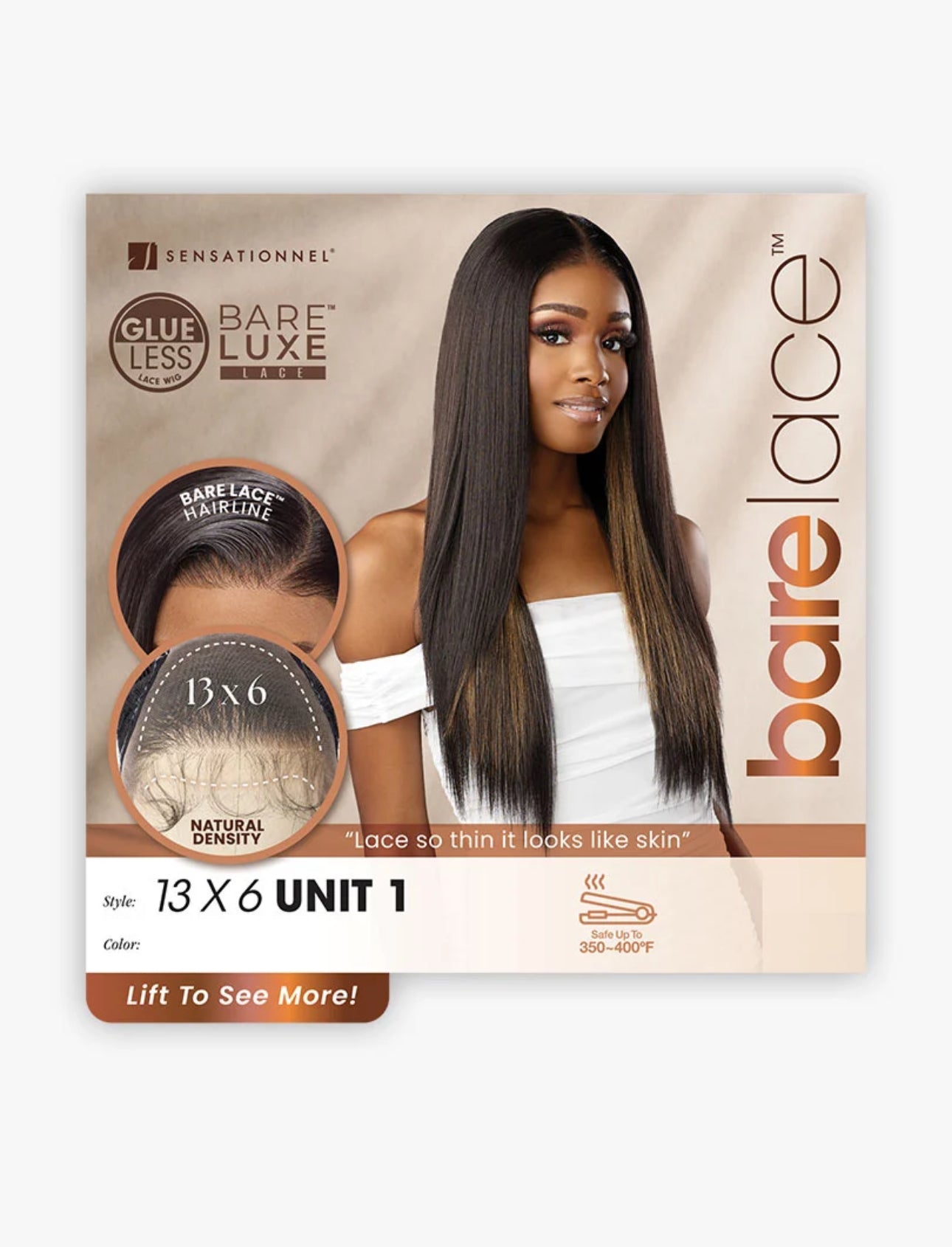 Sensationnel Bare Lace Frontal Wig 13X6 Unit 1 Synthetic